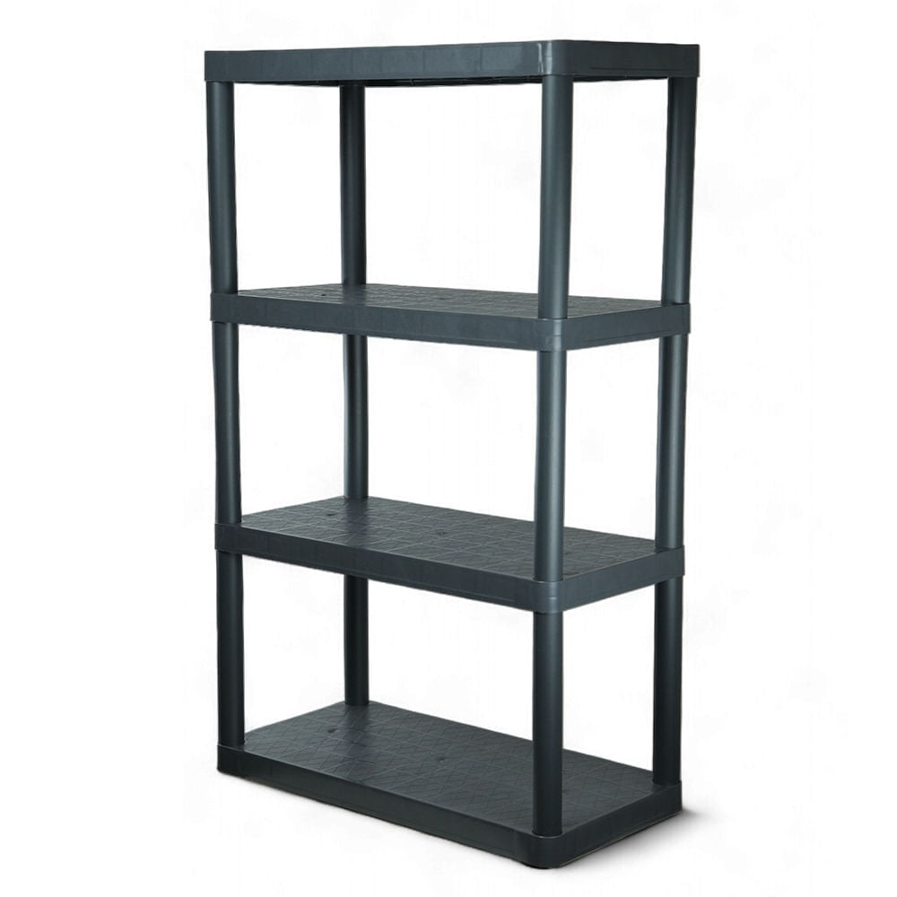 Estante Multiuso 4 Prateleiras Estrutura Plástica 95 x 57,3 Cinza