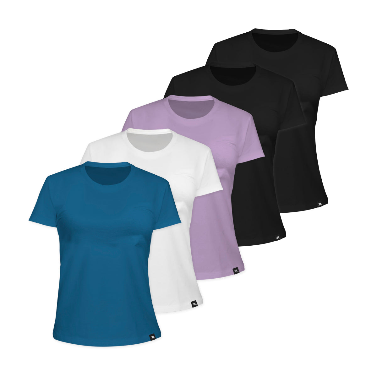 Camiseta Algodão Solid SS - Feminino - Kit com 5