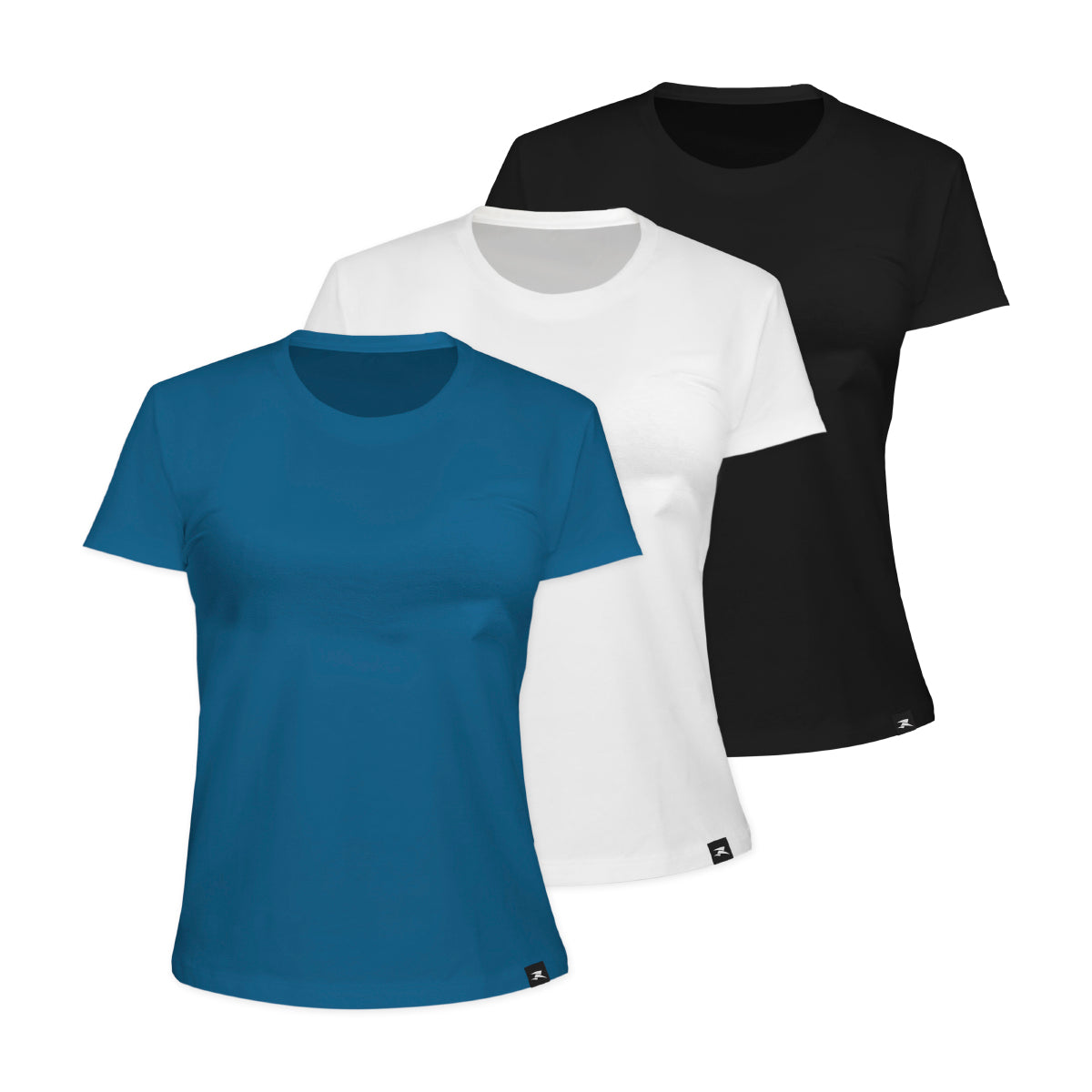 Camiseta Algodão Solid SS - Feminino - Kit com 3