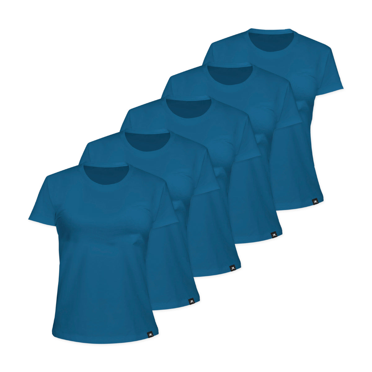 Camiseta Algodão Solid SS - Feminino - Kit com 5