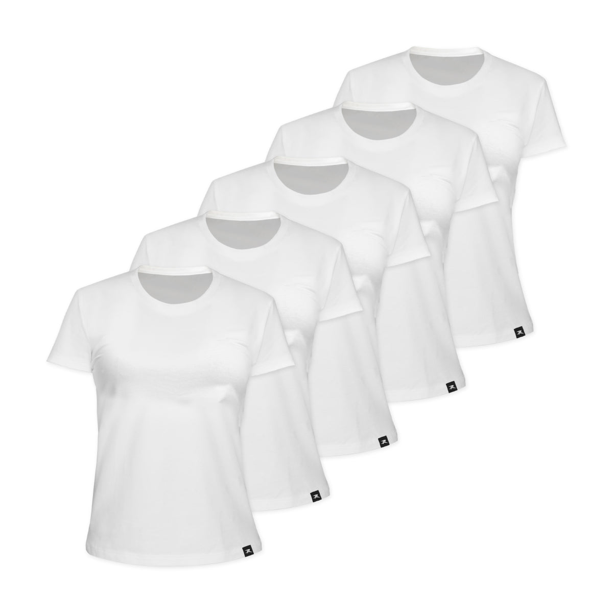 Camiseta Algodão Solid SS - Feminino - Kit com 5