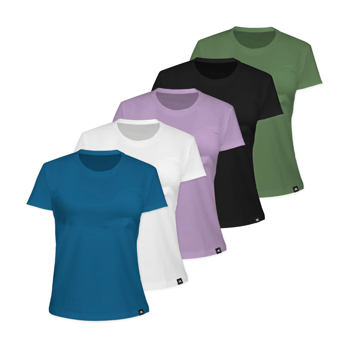 Camiseta Algodão Solid SS - Feminino - Kit com 5