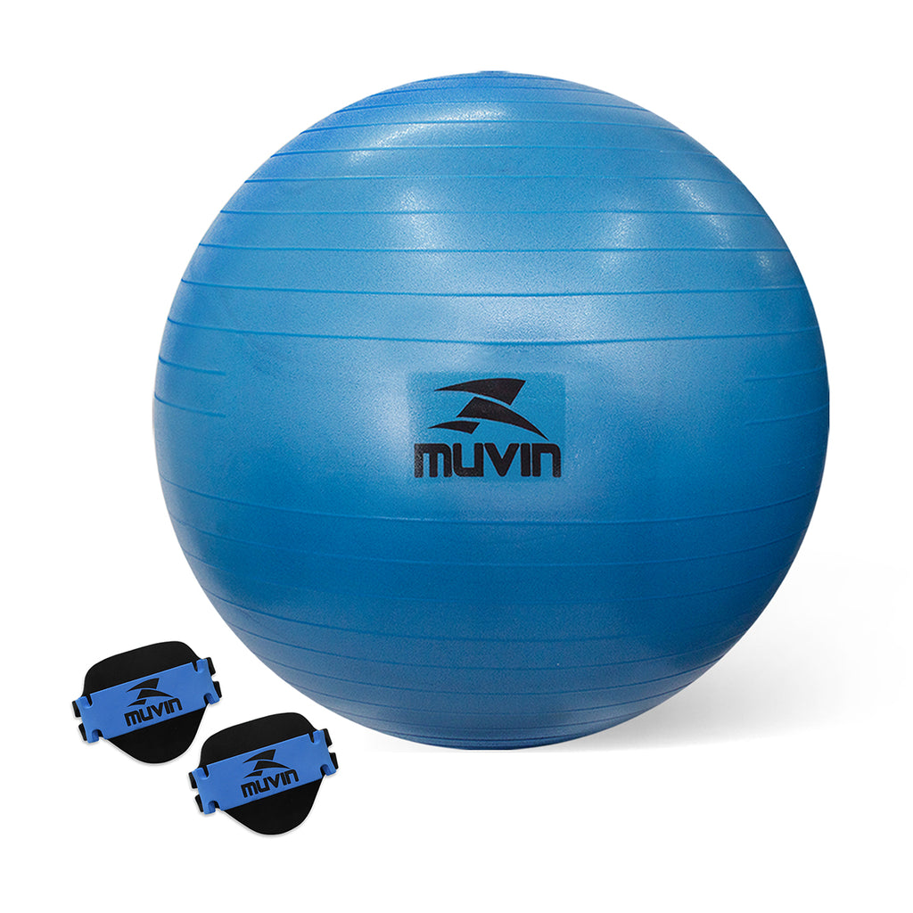Kit Bola de Pilates - 65cm + Luvas Musculação em EVA