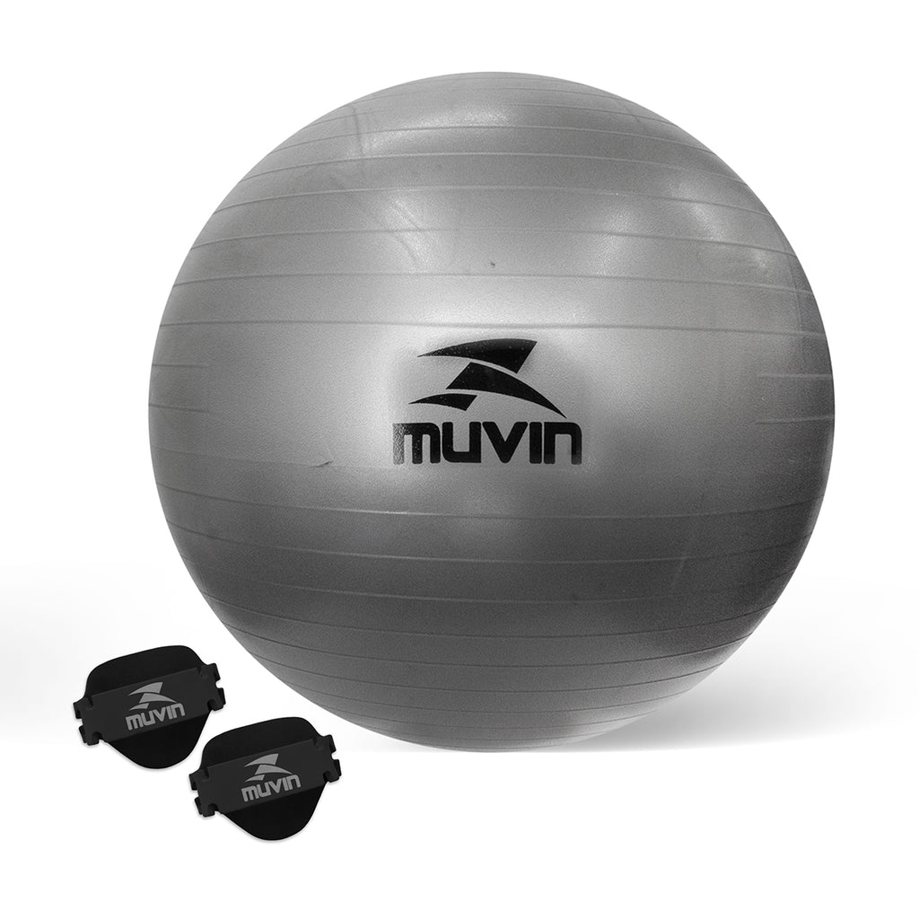 Kit Bola de Pilates - 65cm + Luvas Musculação em EVA