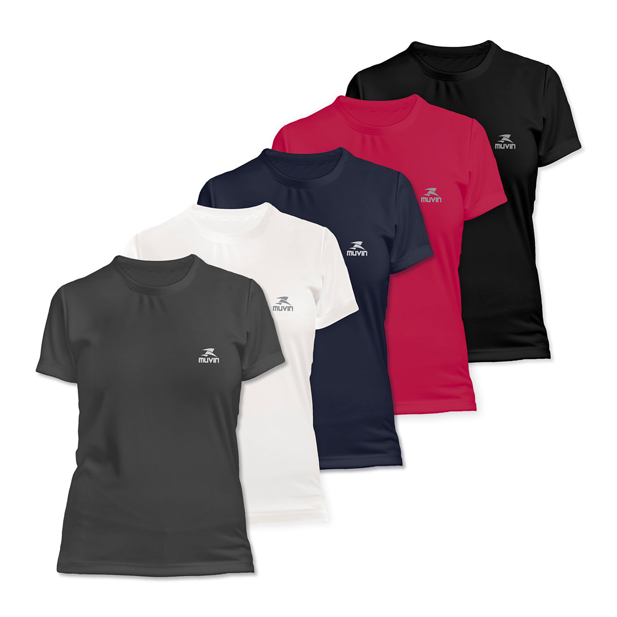 Camiseta Dry Basic SS FPS50 - Feminino - Kit com 5