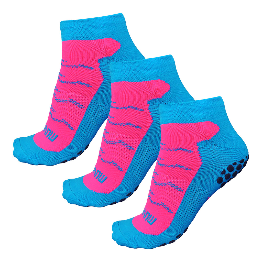 Kit 3 Pares Meia Hidroginástica Antiderrapante Muvin Unissex