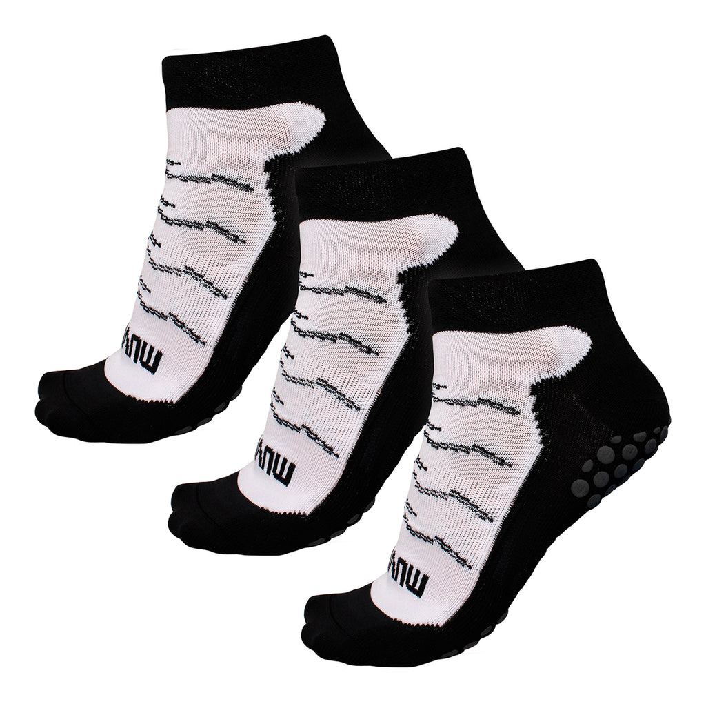 Kit 3 Pares Meia Hidroginástica Antiderrapante Muvin Unissex