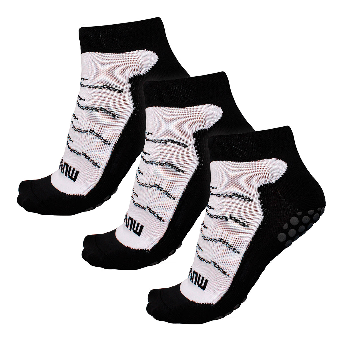 Kit 3 Pares Meia Hidroginástica Antiderrapante Muvin Unissex