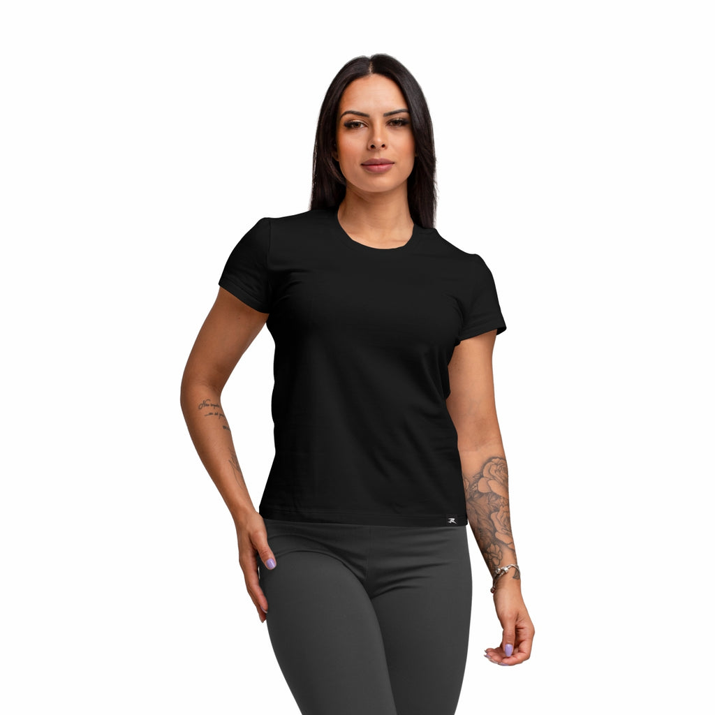 Camiseta Algodão Solid SS - Feminino - Kit com 5