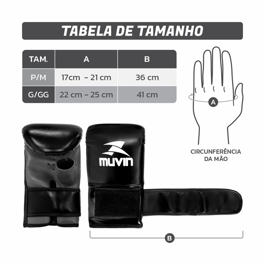 Kit Luva de Bate Saco Punch BX + Protetor Bucal Standard