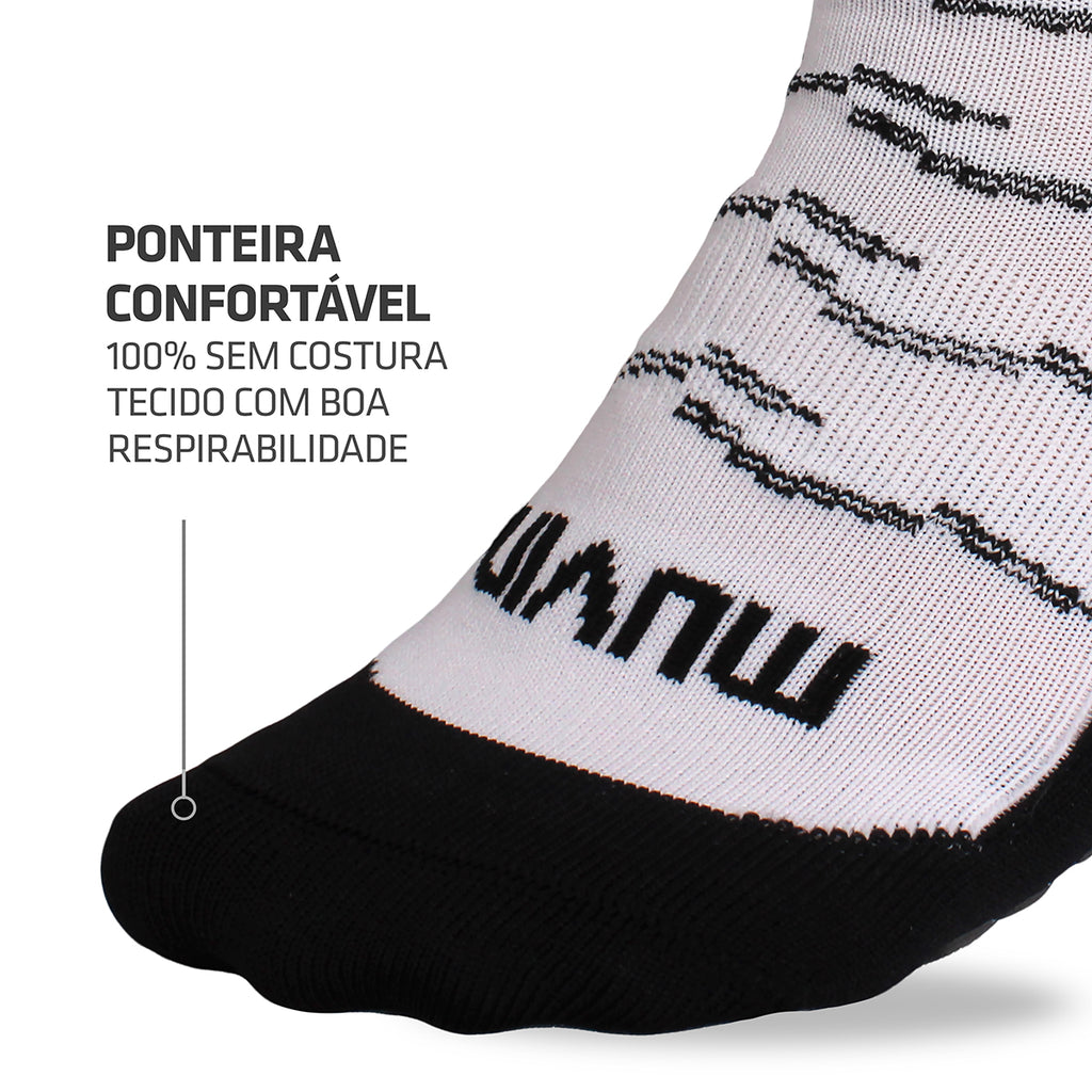 Kit 3 Pares Meia Hidroginástica Antiderrapante Muvin Unissex