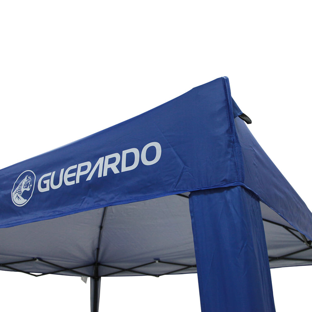 Gazebo articulado Guepardo de 3m x 3m com proteção solar UV 60+ e coluna d’água de 1000 mm Pratiko