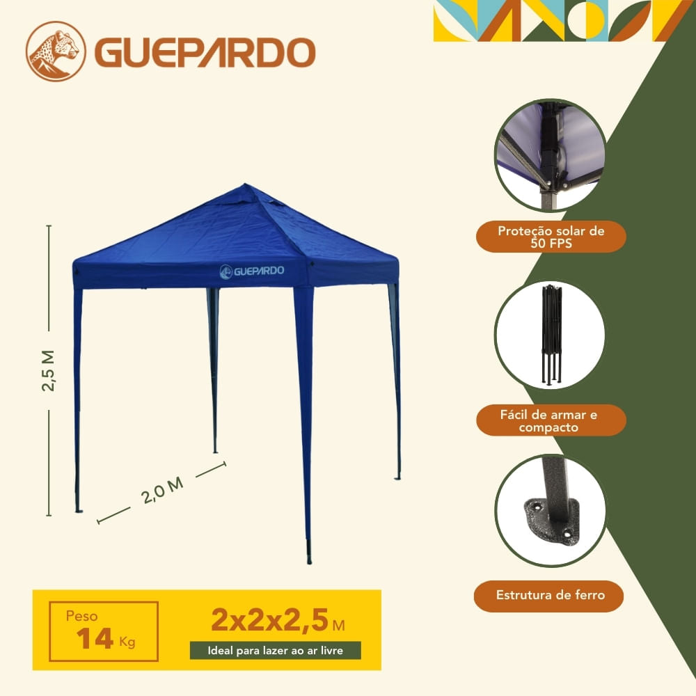Gazebo 2x2m Pagoda Guepardo 50 FPS