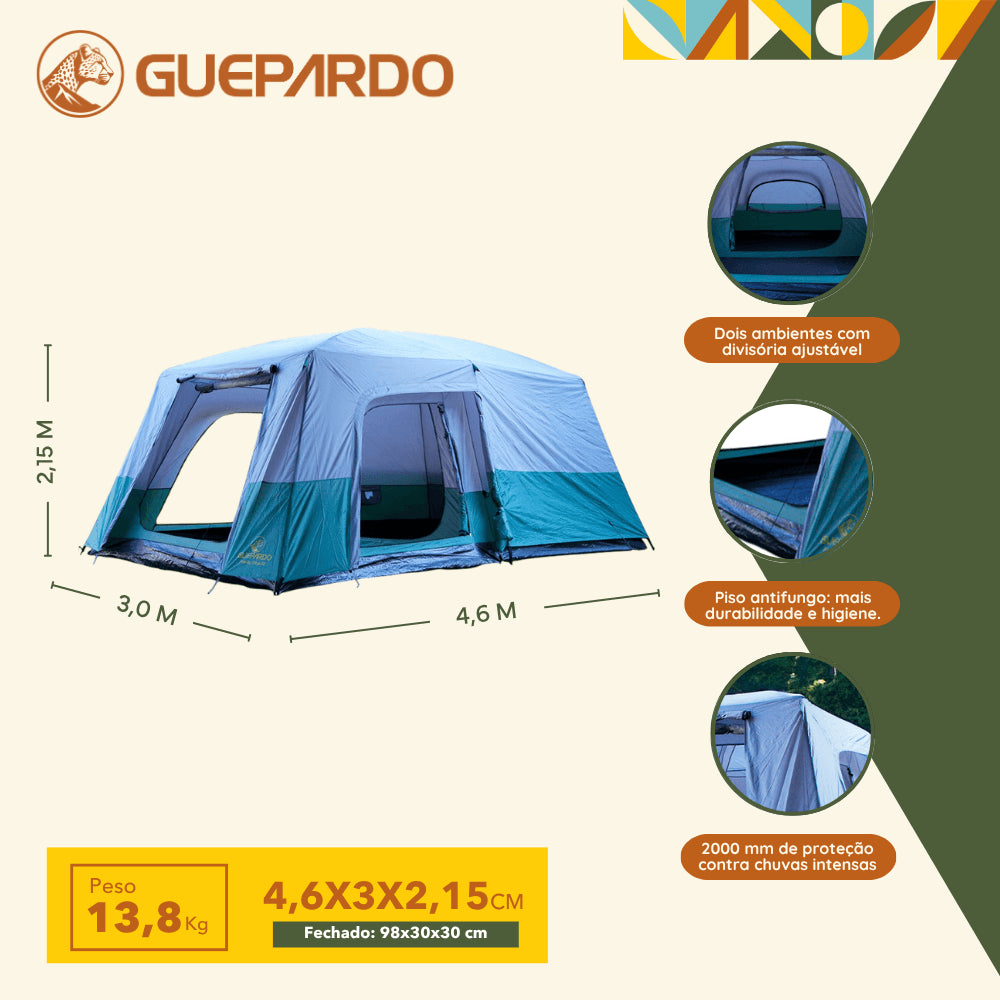 Barraca para 12 Pessoas Titan Guepardo 2000mm