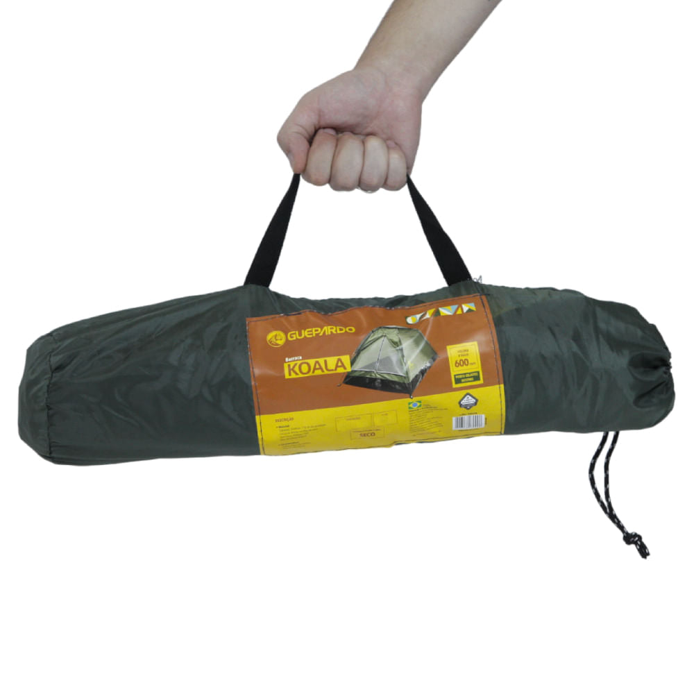 Barraca de Camping Koala 3 Pessoas Poliéster Varetas de Fibra Guepardo