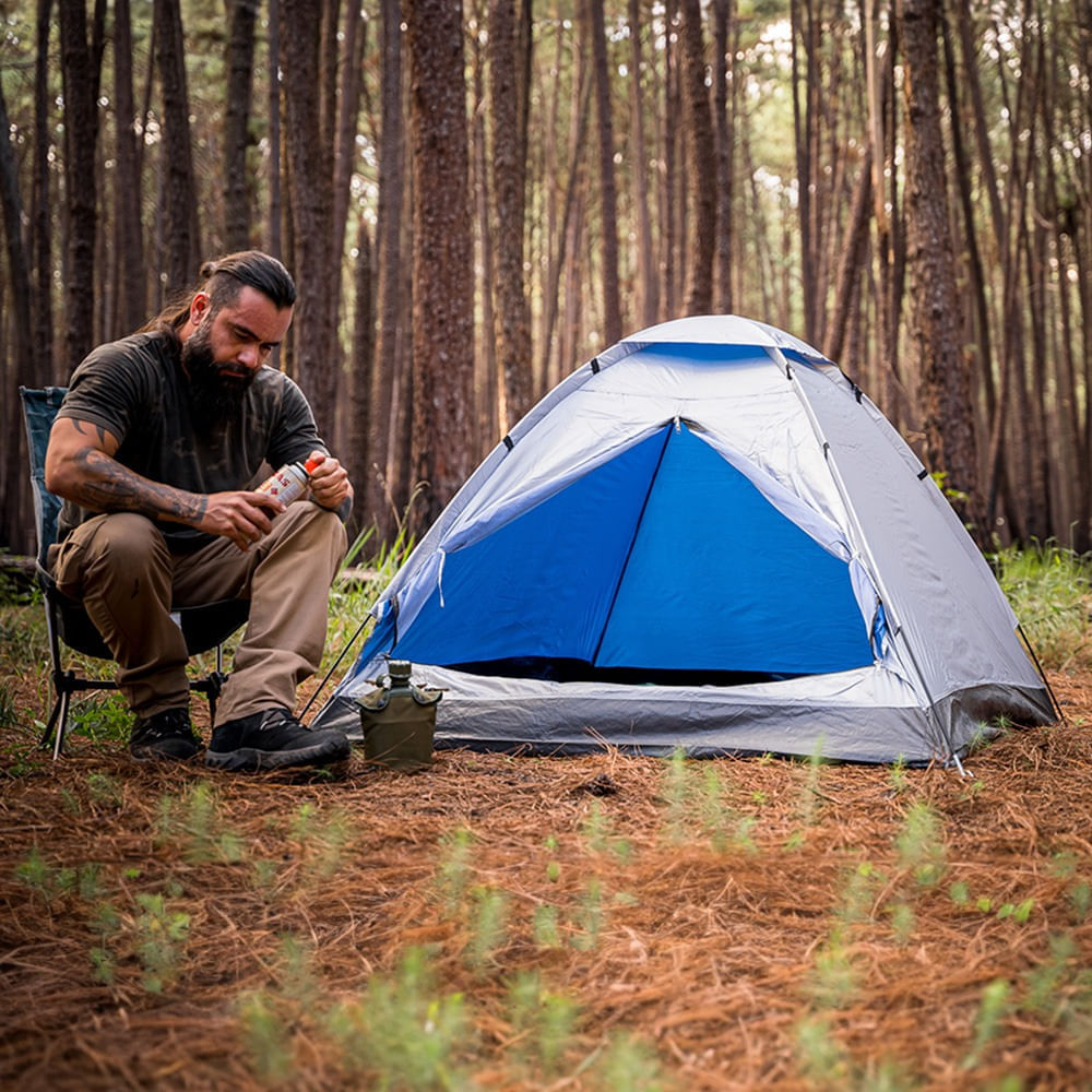 Barraca para camping Atena 3 pessoas Guepardo com porta dupla e coluna d'água de 1200 mm