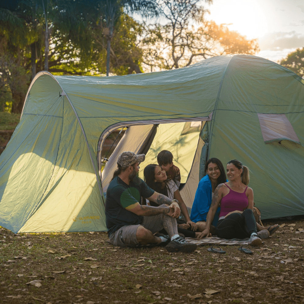Barraca de camping Zeus 6 pessoas Guepardo com avancê fechado e coluna d'água de 1500 mm