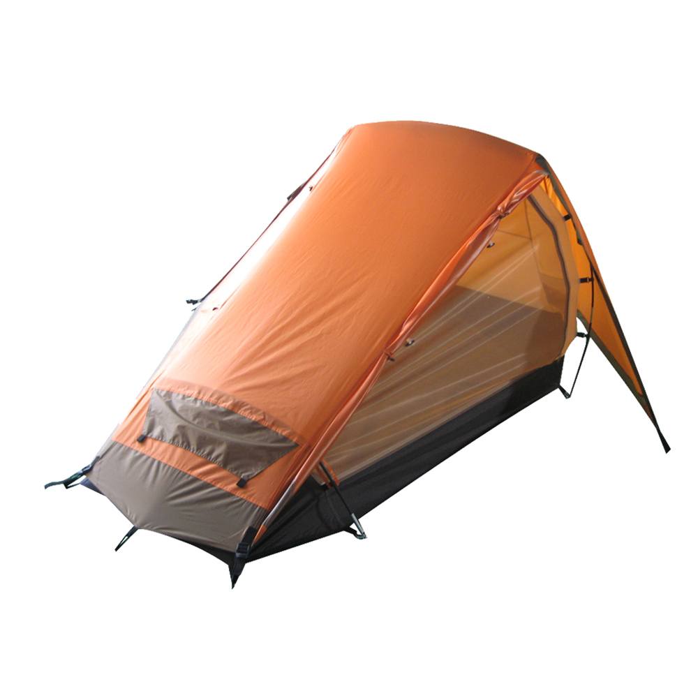 Barraca técnica para camping Everest 1 pessoa Guepardo com pequeno avancê lateral fechado e coluna d'água de 2000 mm