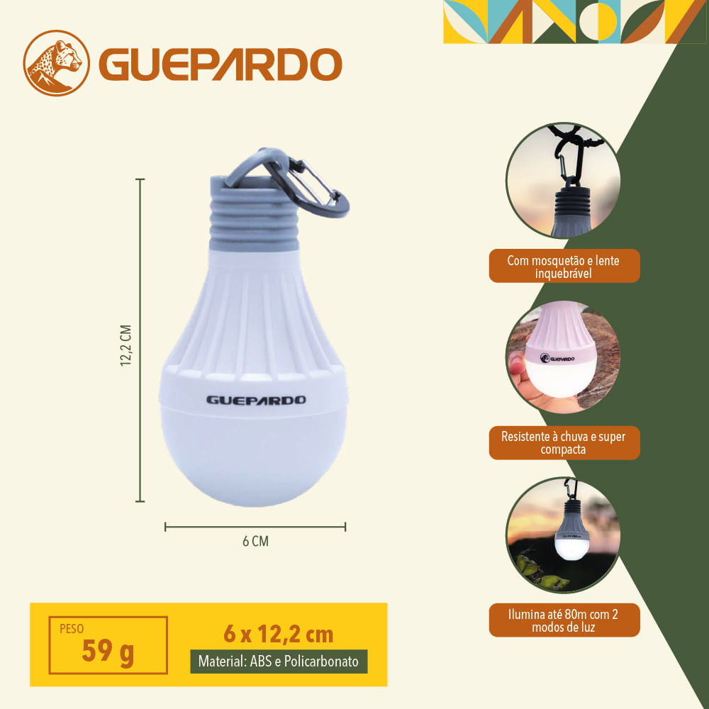 Lâmpada Inteligente Tent Megalite Guepardo | Nautika - Tudo Para