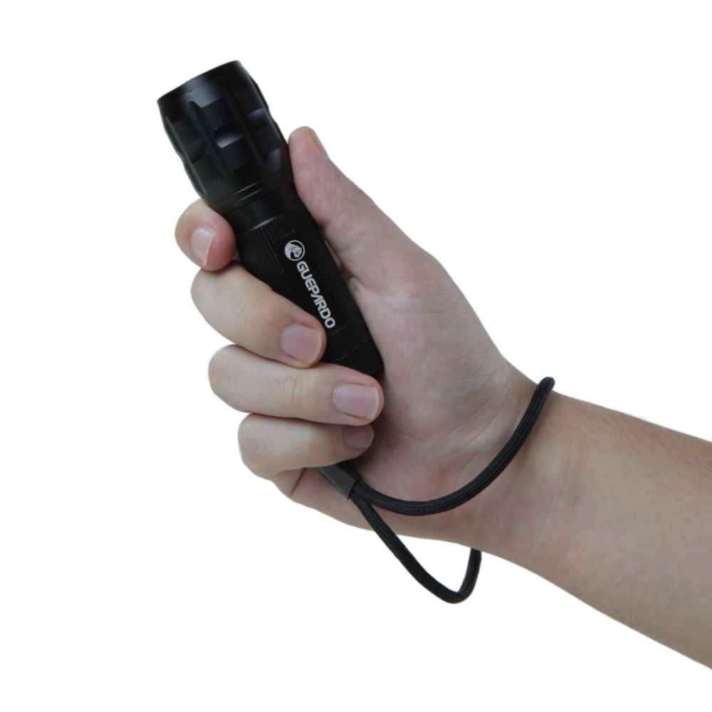 Lanterna de mão tática Premium Guepardo com ajuste de foco, compacta e potente