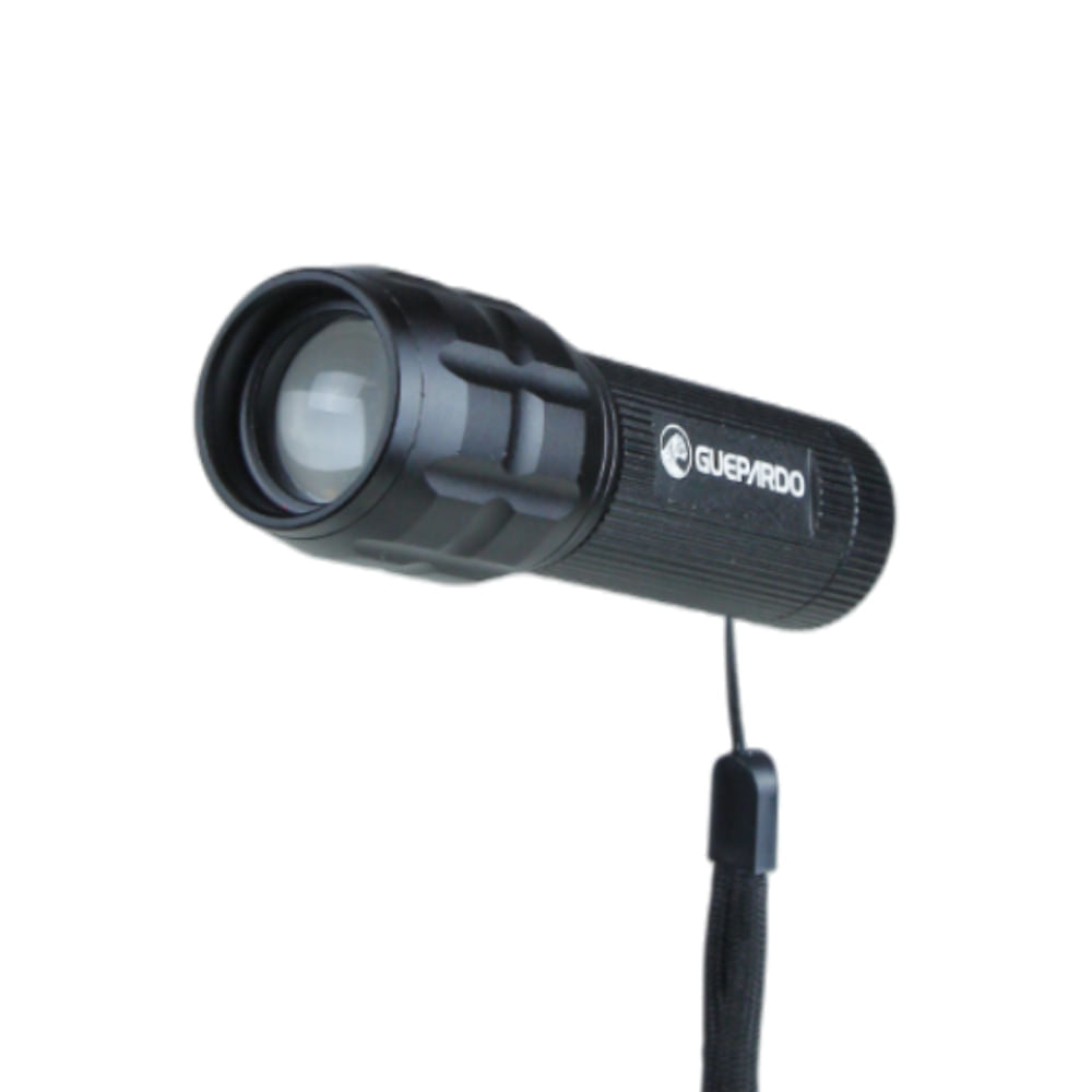 Lanterna de mão tática Premium Guepardo com ajuste de foco, compacta e potente