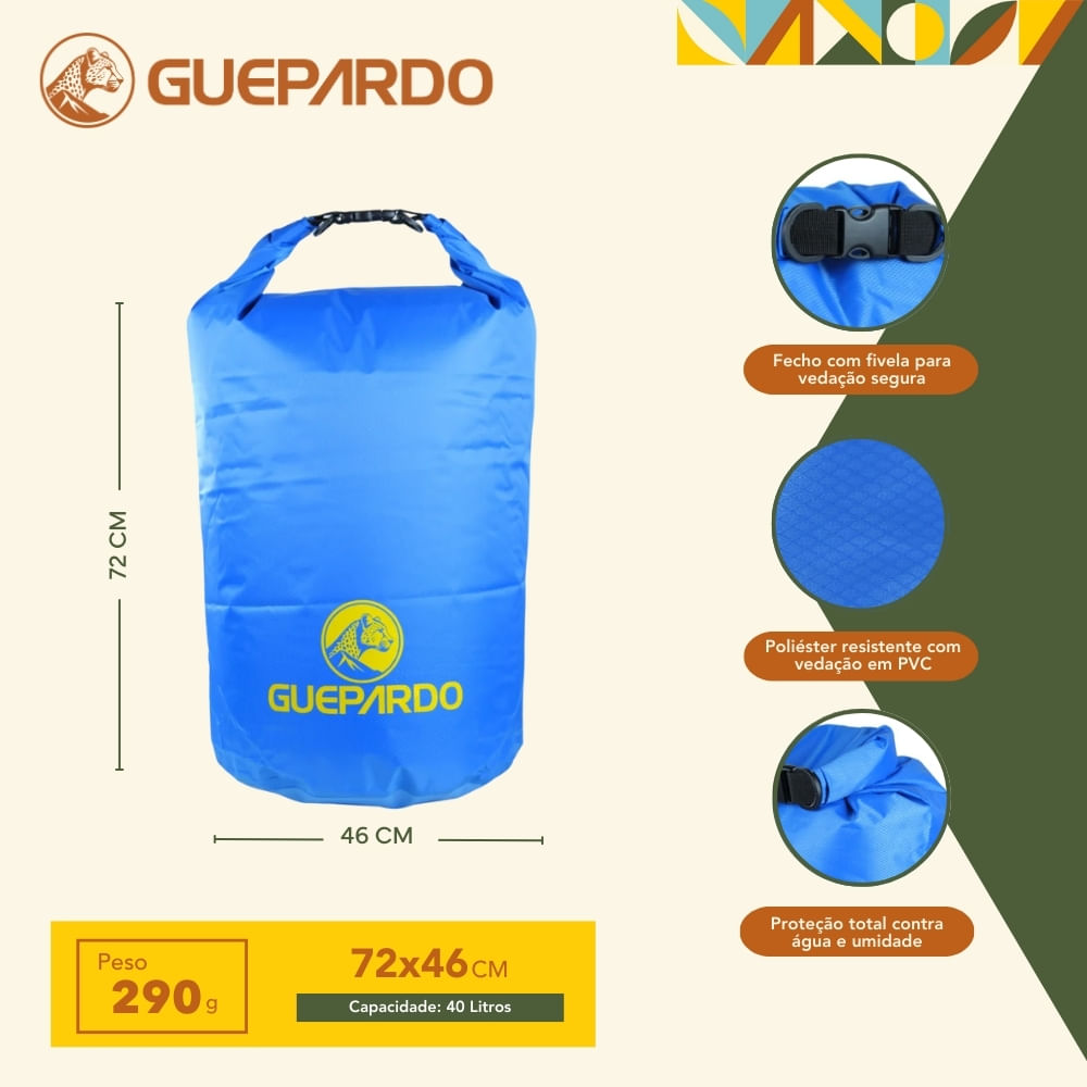 Saco estanque Keep Dry Guepardo de 40 litros