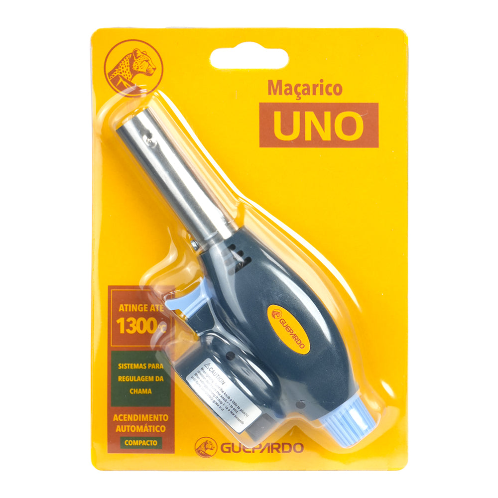 Maçarico Culinário Portátil Guepardo Uno 1300°C com Regulagem de Chama
