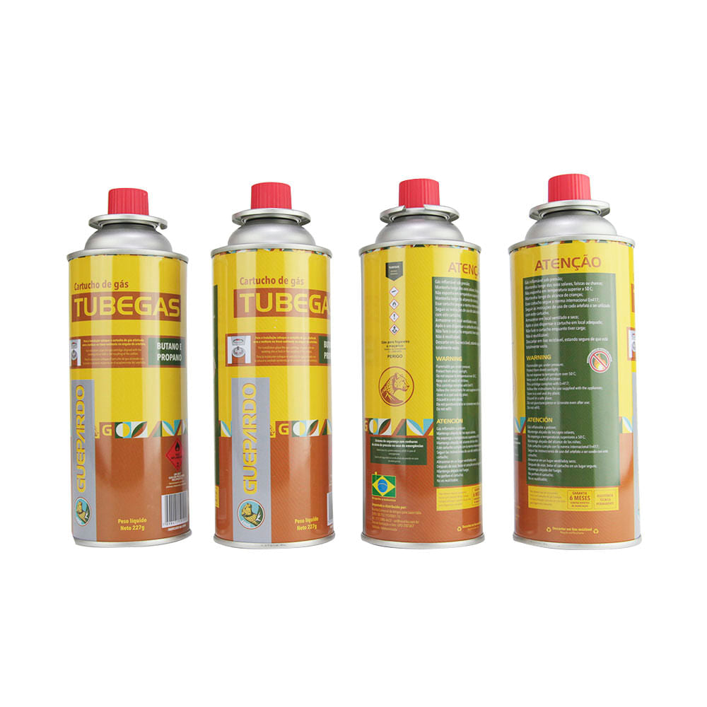 Cartucho Tube Gás Kit com 28 Unidades para Fogareiro e Maçarico Guepardo