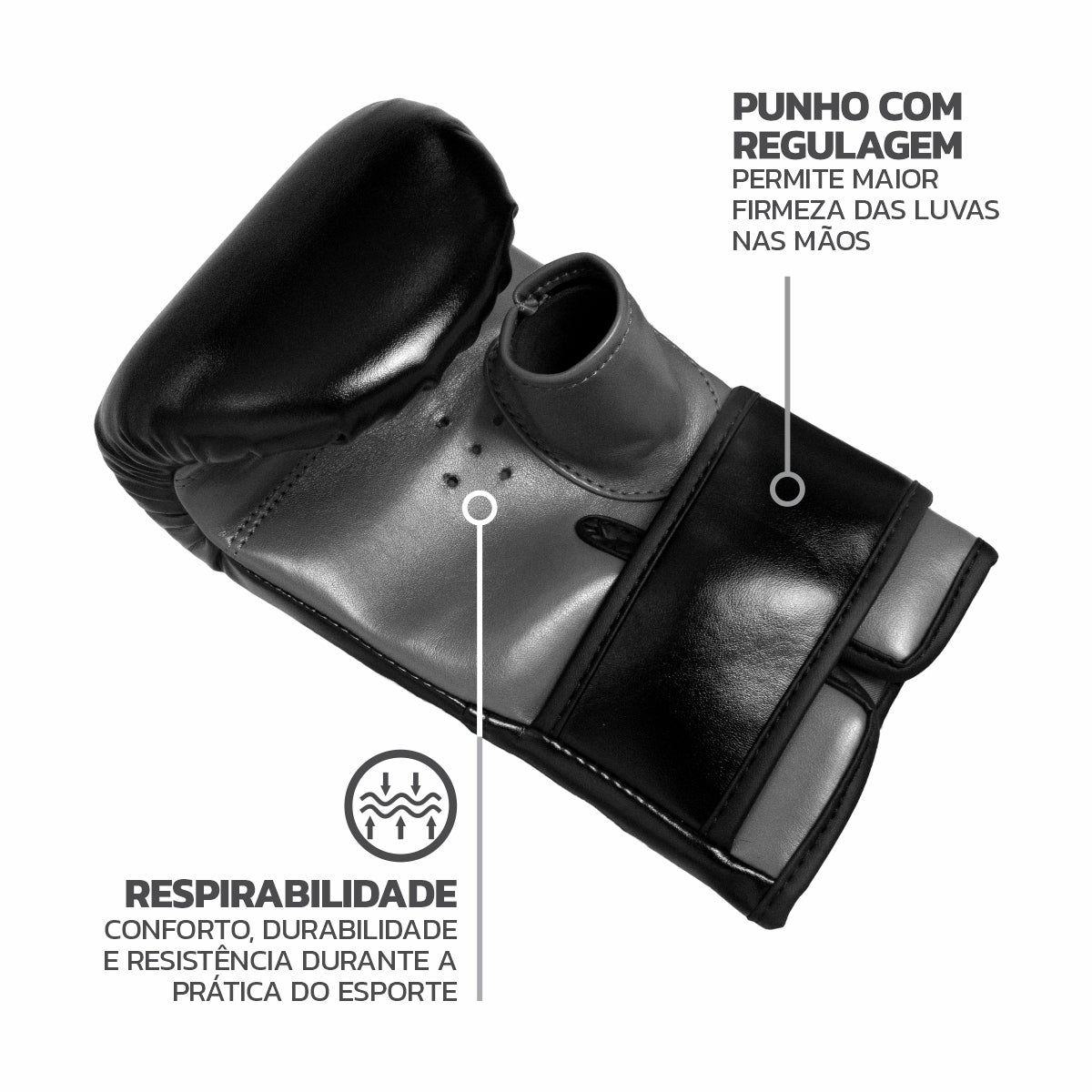 Kit Luva de Bate Saco Punch BX + Protetor Bucal Standard