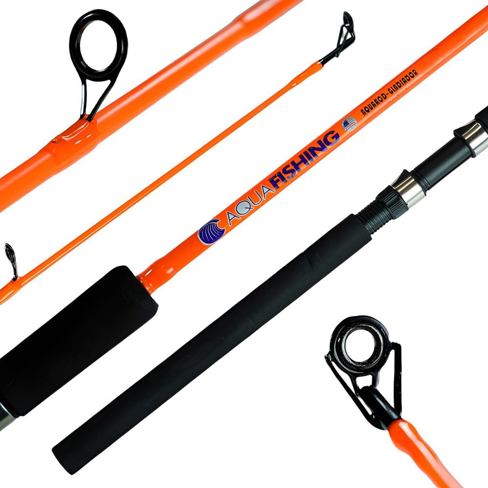 Vara para Molinete Gladiador S662 Fibra de Vidro 12-25 lbs Aquafishing