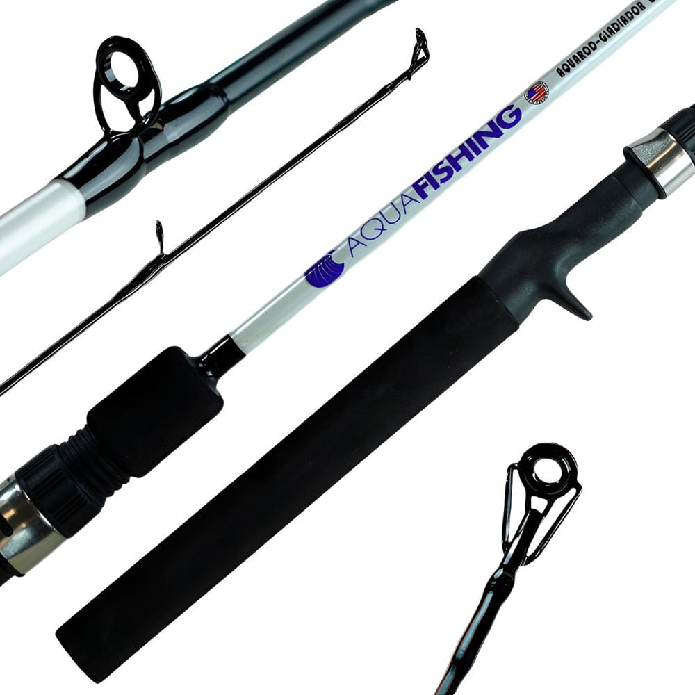 Vara para Carretilha Gladiador C601 Fibra de Vidro 6-12 lbs Aquafishing