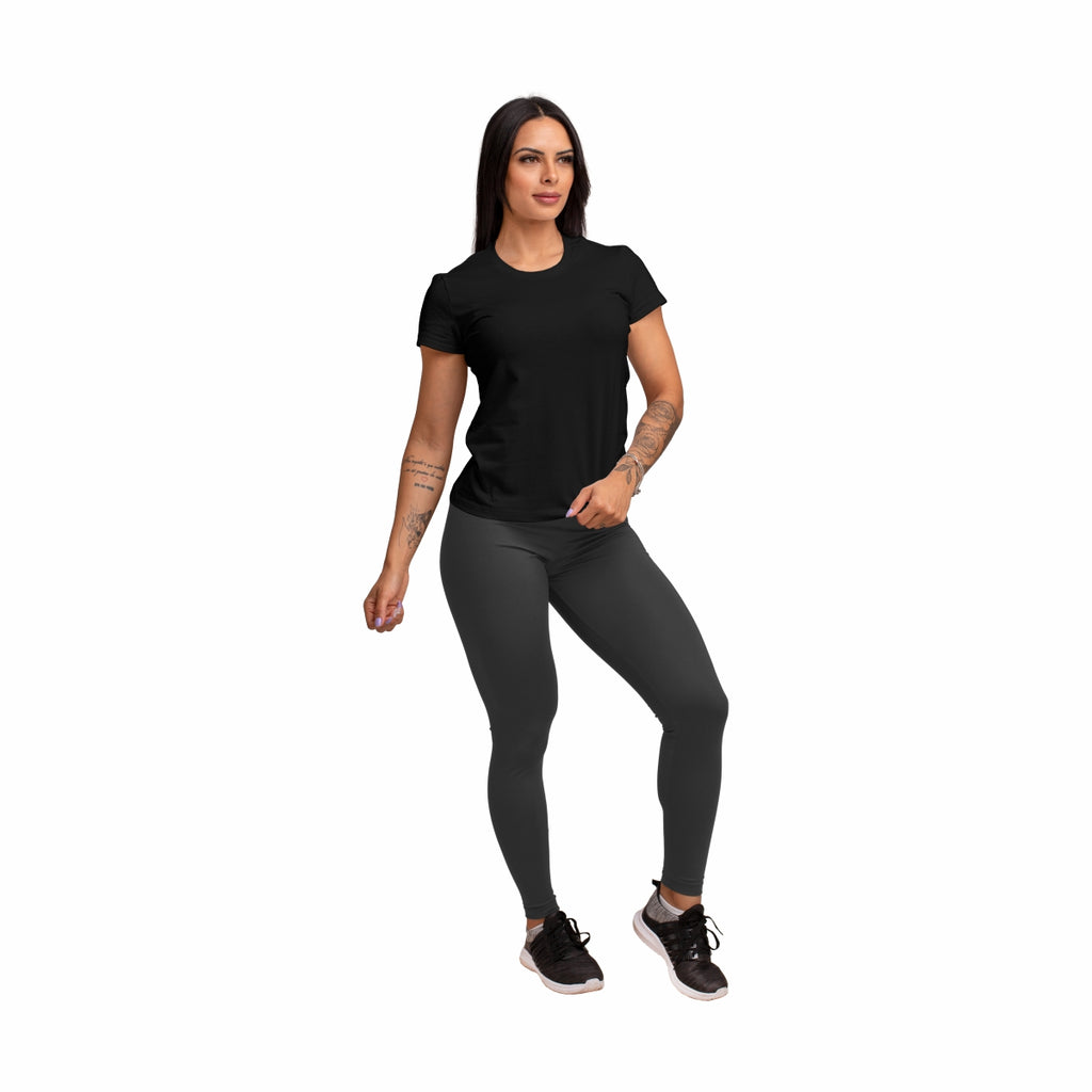Camiseta Algodão Solid SS - Feminino - Kit com 3