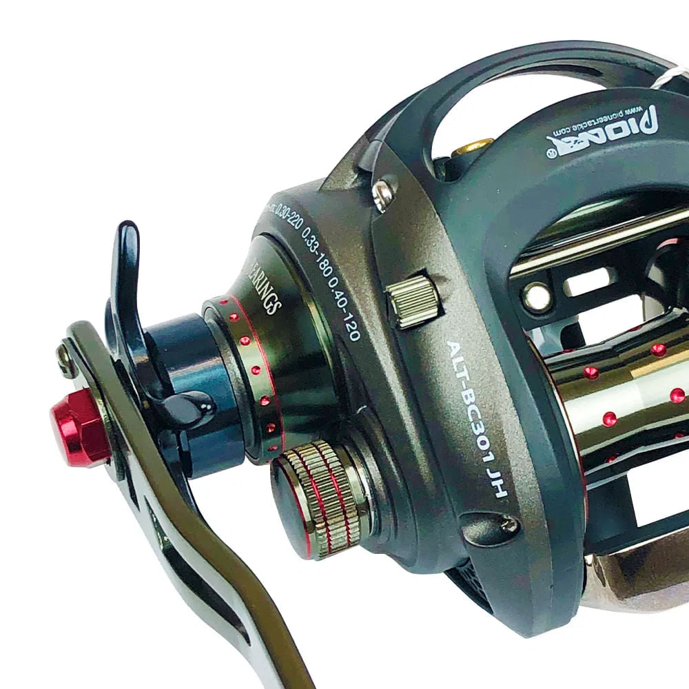 Carretilha Pioneer Altitude BC esquerda desenvolvida para pesca oceânica