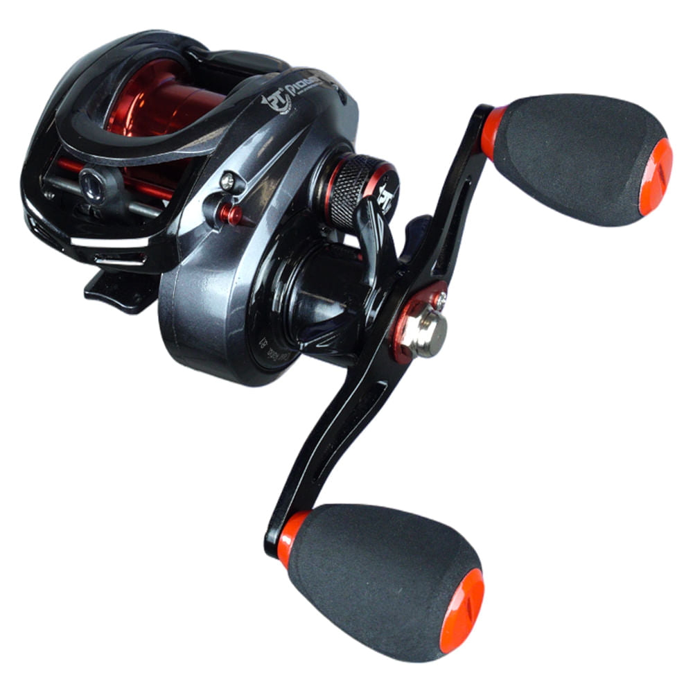 Carretilha Crossfire XH BC Reel de Esquerda, em Nylon e Alumínio 215g Preto Pioneer