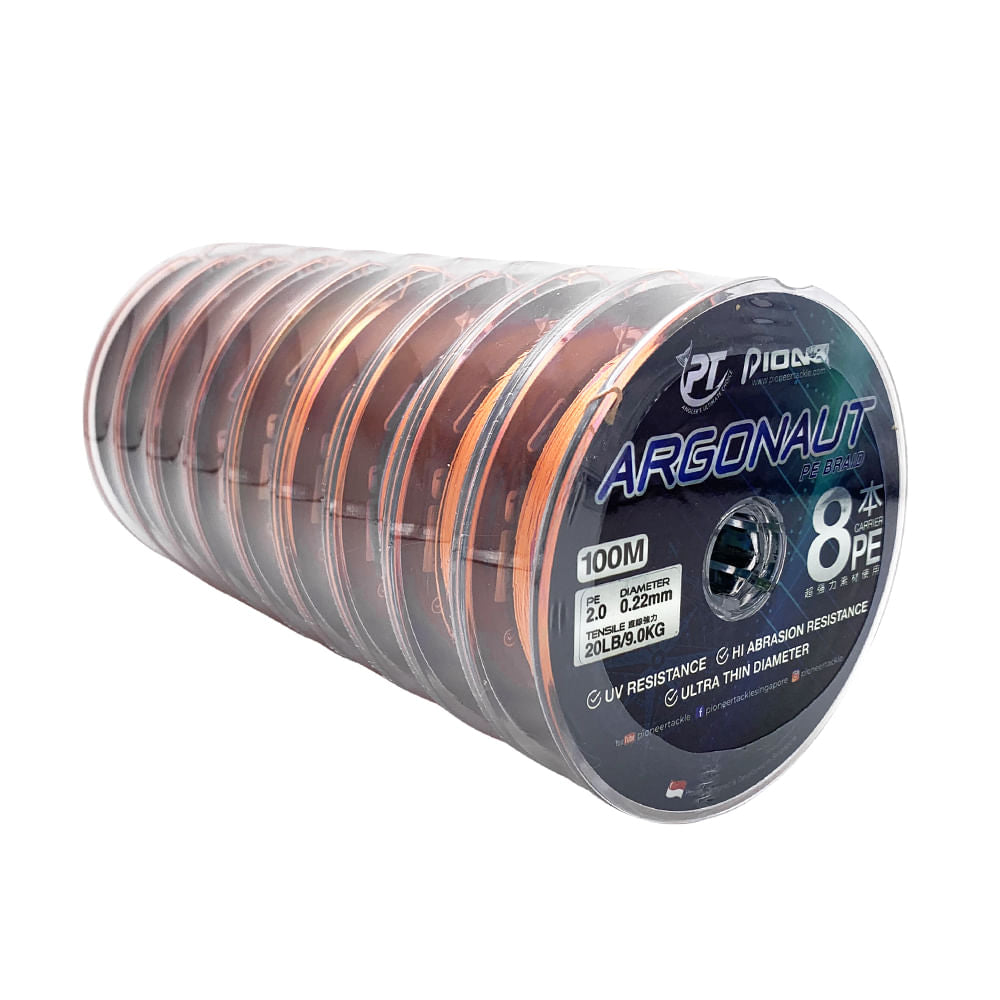 Linha de pesca oceânica multifilamento Pioneer Argonaut 8 fios 20LB