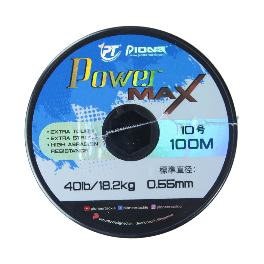Linha Pesca 10lb Nylon Power Max 100m x10 SPL Verde Pioneer