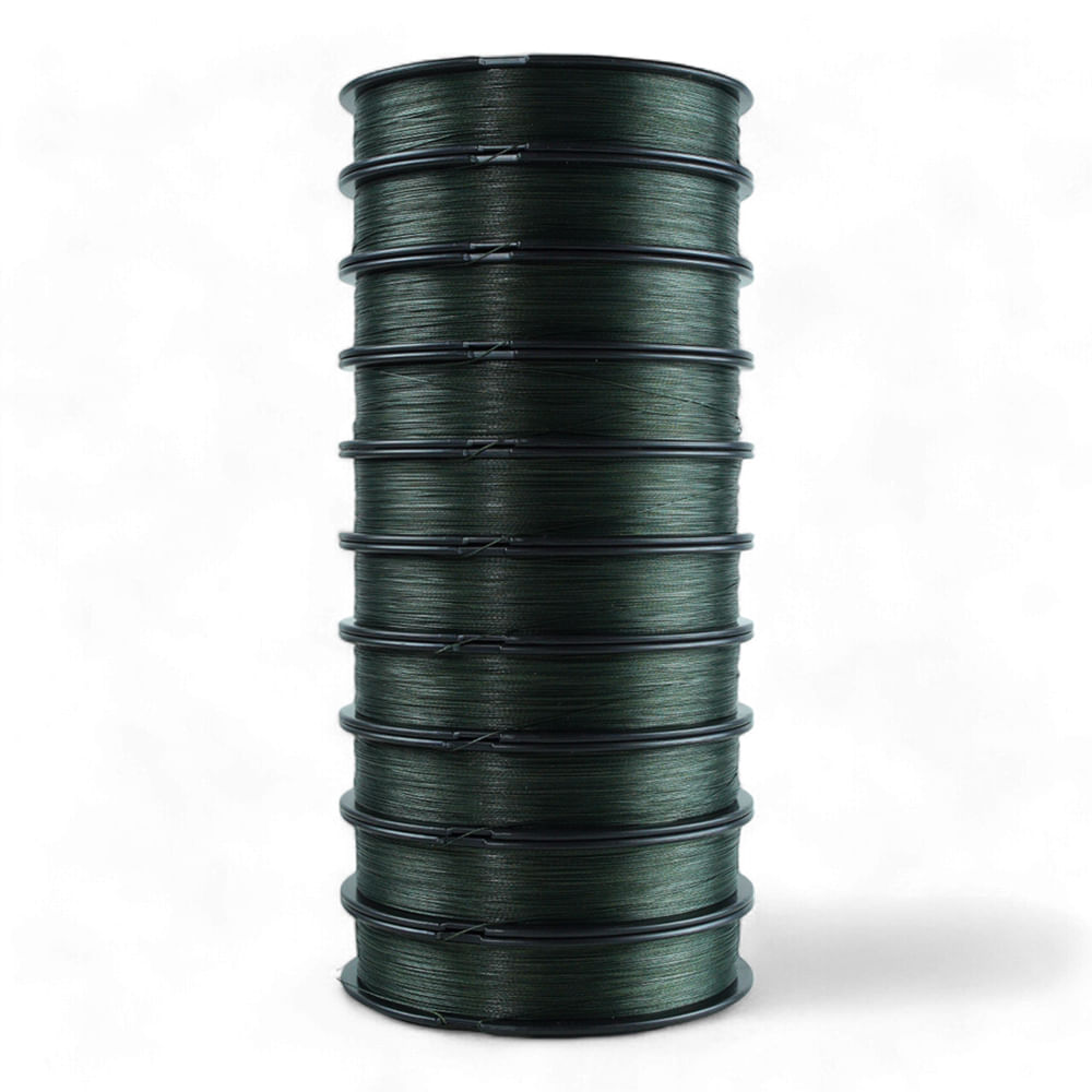 Linha de Pesca Multifilamento SHADOW CAST 8X Fibra Resistente 0,19mm Verde Escuro Pioneer