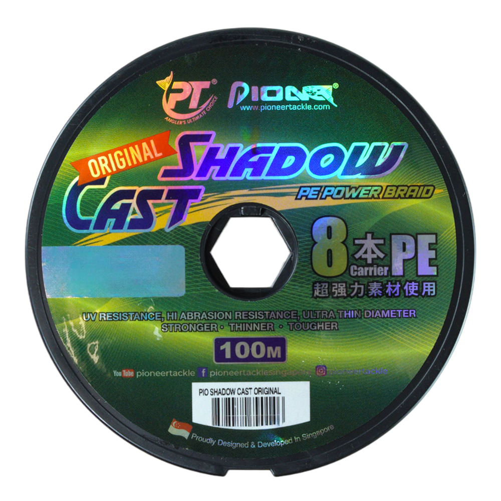 Linha de Pesca Multifilamento SHADOW CAST 8X Fibra Resistente 0,39mm Verde Escuro Pioneer
