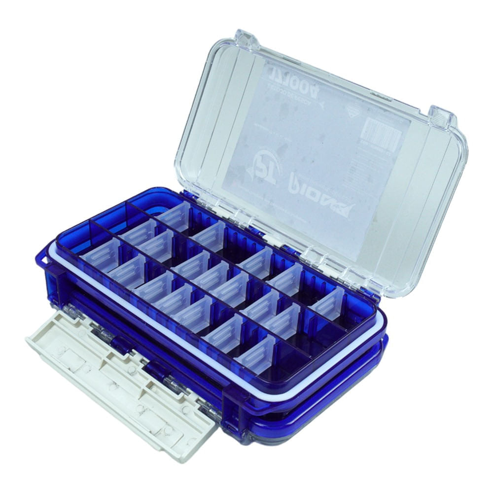 Estojo de Pesca 171004 com Divisórias Removíveis e Trava de Segurança, Polímero de Alta Resistência 17x10x4 cm Pioneer