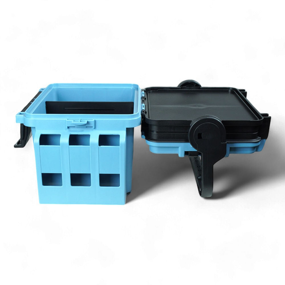 Caixa de Pesca 322323 com Estojo Removível e Alça de Transporte, Polímero de Alta Resistência 32x23x23 cm Preta Pioneer