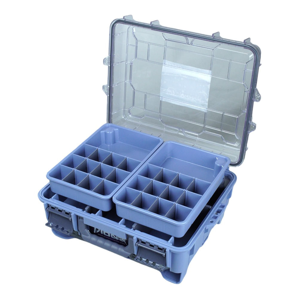 Maleta de Pesca 372917 com Bandejas e 7 Divisórias Removíveis, Polímero de Alta Resistência 37x29x17 cm Pioneer