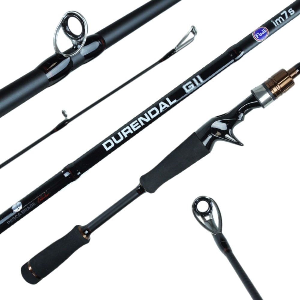 Vara para Carretilha Durendal 17C - 5.8 em Fibra de Carbono 1,74m Ação Média-Rápida Preto Pesca Brasil