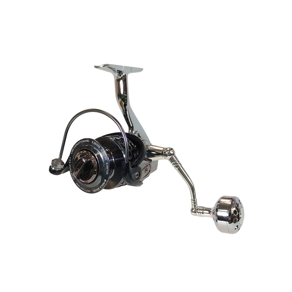 Molinete 6 Rolamentos 5+1 Reverse Neptuno Pesca Brasil
