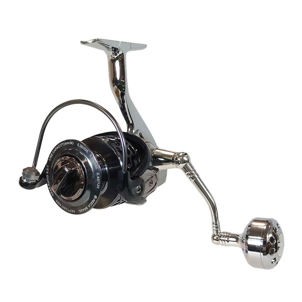 Molinete 6 Rolamentos 5+1 Reverse Neptuno 6000 Pesca Brasil