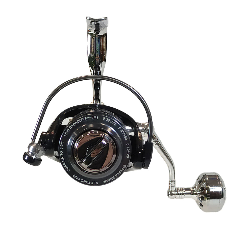 Molinete 6 Rolamentos 5+1 Reverse Neptuno 6000 Pesca Brasil