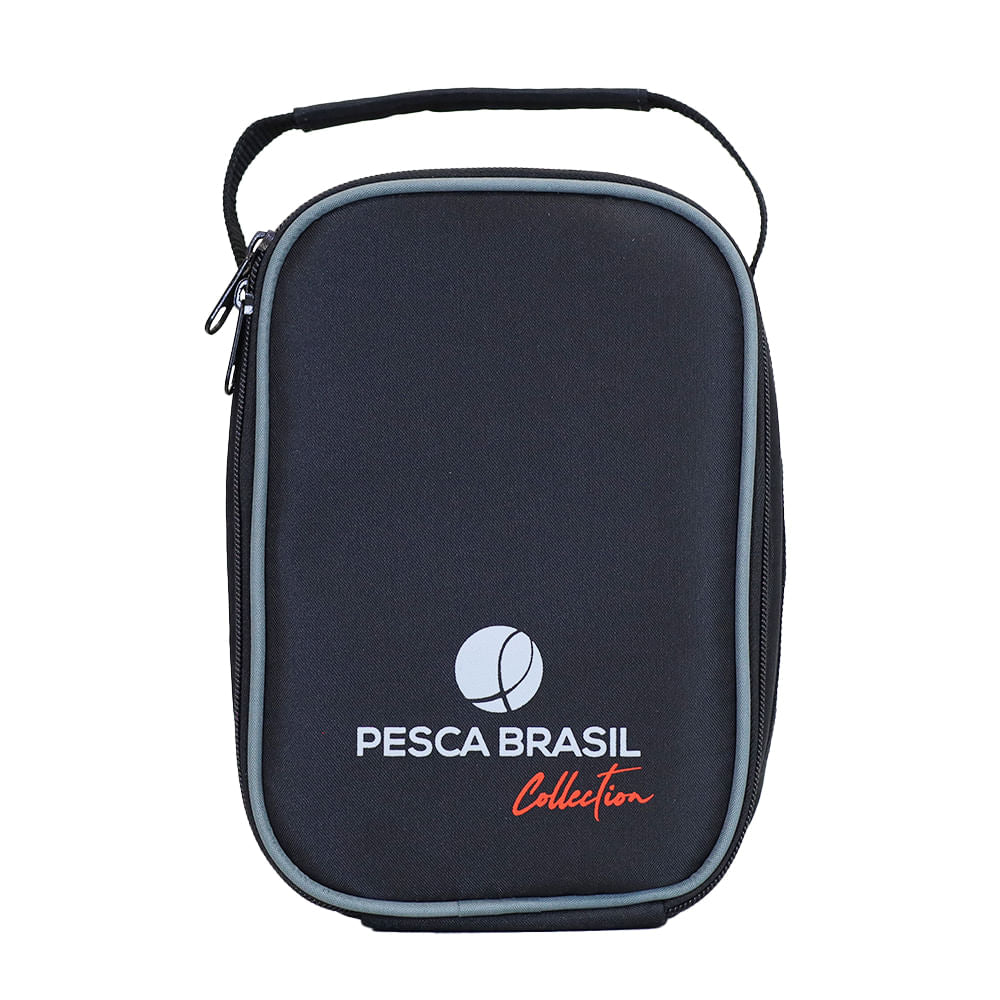 Bolsa para carretilha Stock com 3 separadores e zíper Pesca Brasil