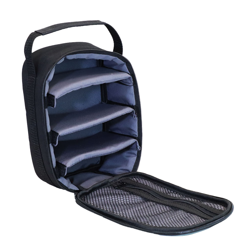 Bolsa para carretilha Stock com 3 separadores e zíper Pesca Brasil