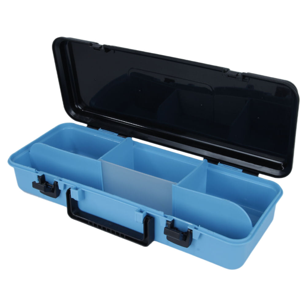 Maleta de Pesca 401608 Possui Divisórias e Tampa com Trava, Ideal para Iscas Anzóis e Giradores Pesca Brasil