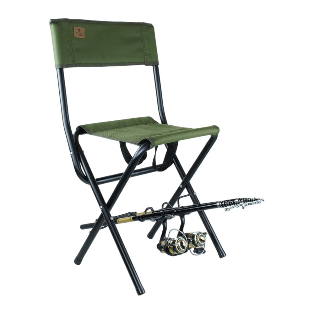 Banqueta Pescador Pesca Brasil com Apoio para Vara de Pesca