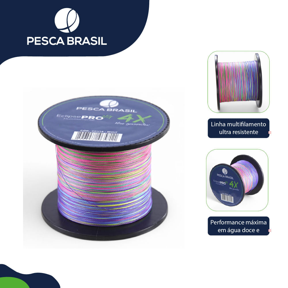 Linha de pesca 500m 0,20mm Multi Eclipse Pro 4X NG Pesca Brasil